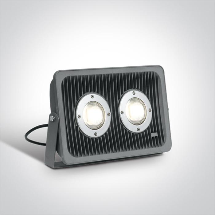 GREY FLOOD LIGHT COB LED 100W CW IP65 AC100-240V.