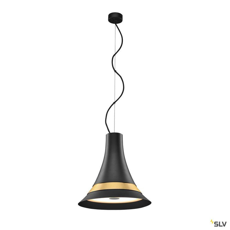 BATO 35 PD, LED Indoor pendant light, black/brass, LED, 2700K
