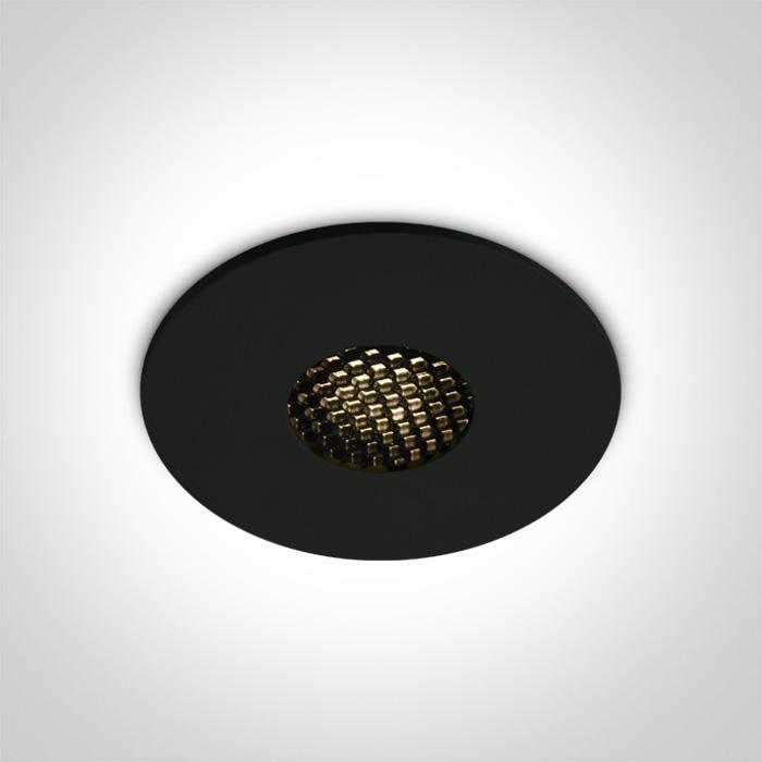 BLACK COB LED 7W WW HONEYCOMB 36deg IP54 700mA DARK LIGHT.