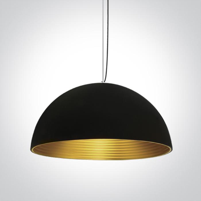BLACK E27 25W BRASS REFLECTOR.