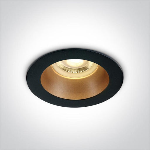 BLACK GU10 10W BRASS REFLECTOR DARK LIGHT.