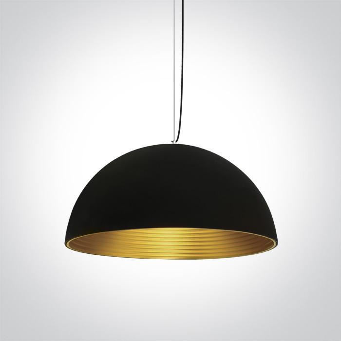 BLACK E27 20W BRASS REFLECTOR.