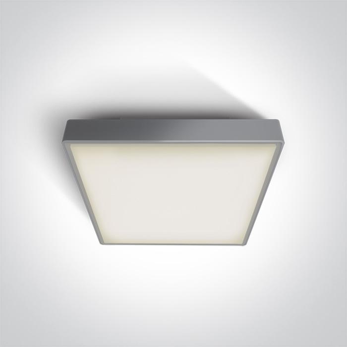 GREY LED PLAFO 16W WW IP65 EMERGENCY 3hrs 230V.