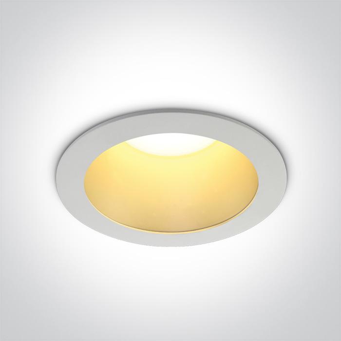 WHITE LED 30W WW  IP20 230V DARK LIGHT BRASS REFLECTOR.