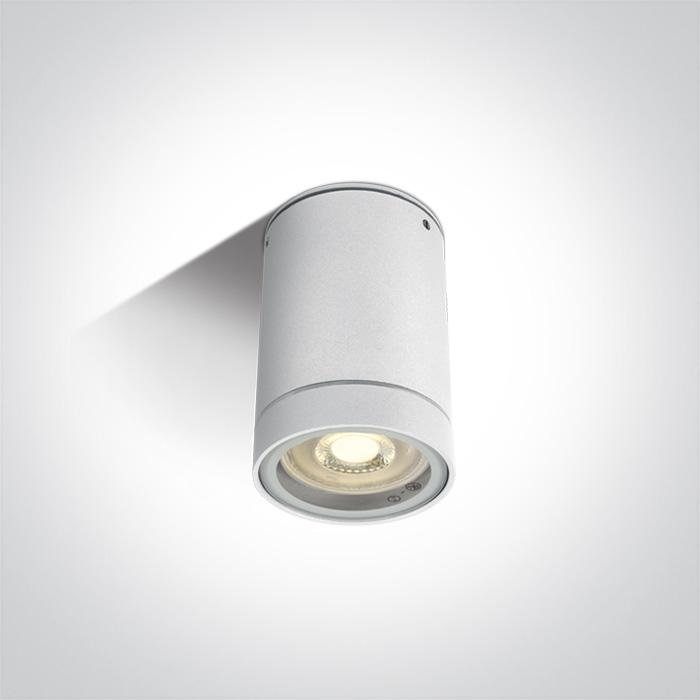WHITE CYLINDER GU10 10w IP54.