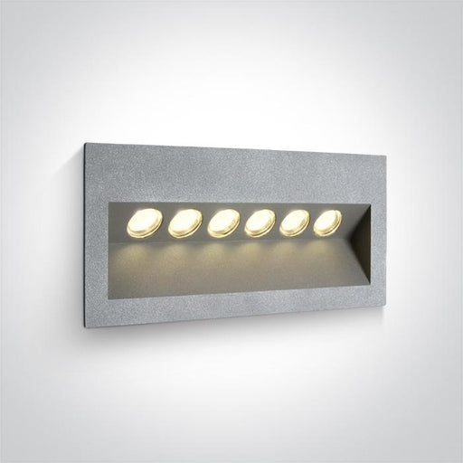 GREY IP65 LED 6x1w WW 100-240V.