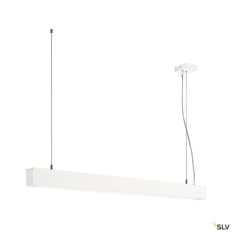 GLENOS pendant, matt white, 1m, 52W, 4000K