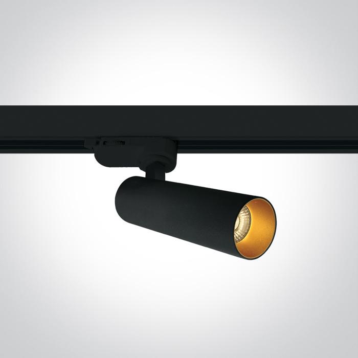 BLACK COB LED 8W WW TRACK SPOT 36deg 230V DIMMABLE DARK LIGHT.