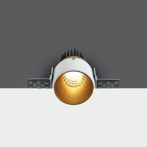 BRASS LED 3w WW 36deg 350mA IP20 DARK LIGHT TRIMLESS.