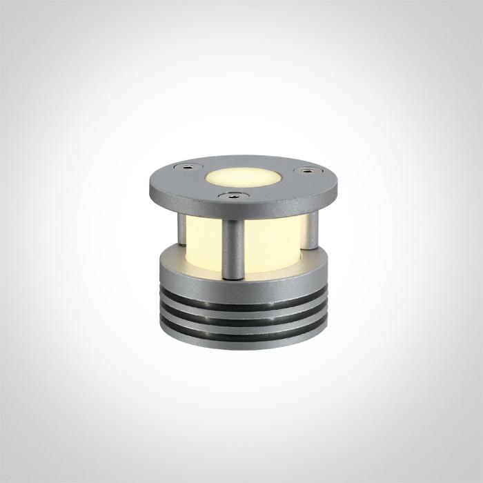 GREY 1w LED 12v WW IP44 DECKING RECESSED.