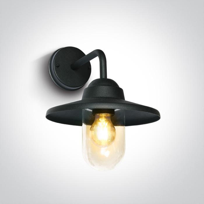 BLACK WALL BRACKET 40W E27 IP44.