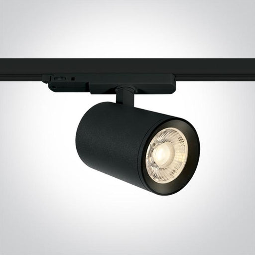 BLACK LED 40W CW TRACK SPOT 230V DIMMABLE.