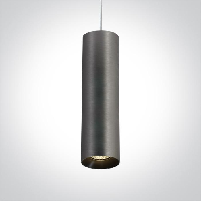 METAL GREY PENDANT GU10 10w DARK LIGHT.