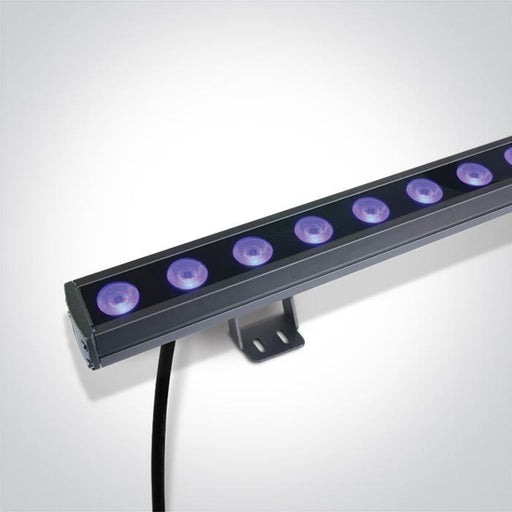 GREY LED 24x1,5w RGB 30deg LENS IP66 24v DIMMABLE.