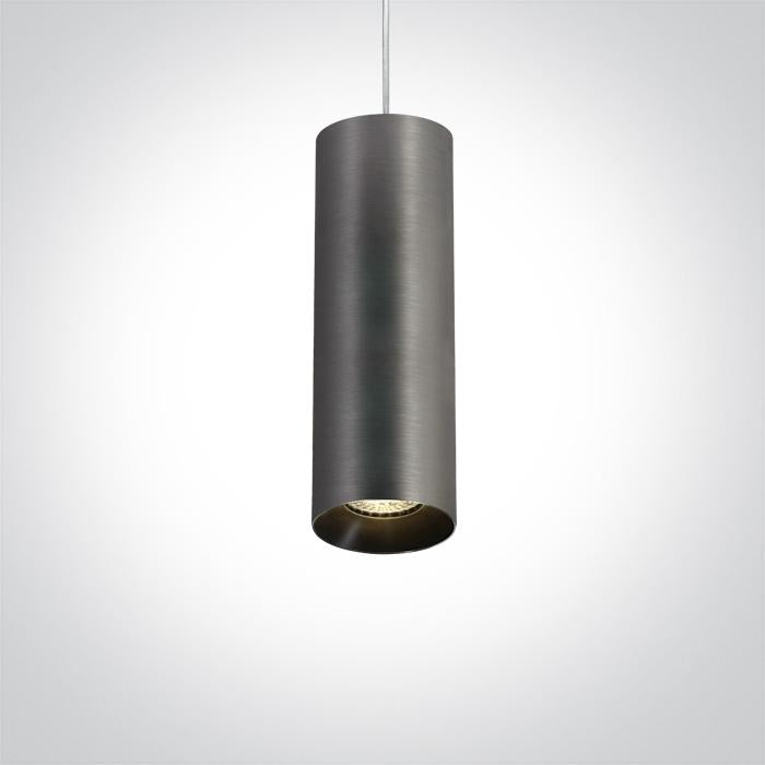 METAL GREY PENDANT GU10 10w DARK LIGHT.