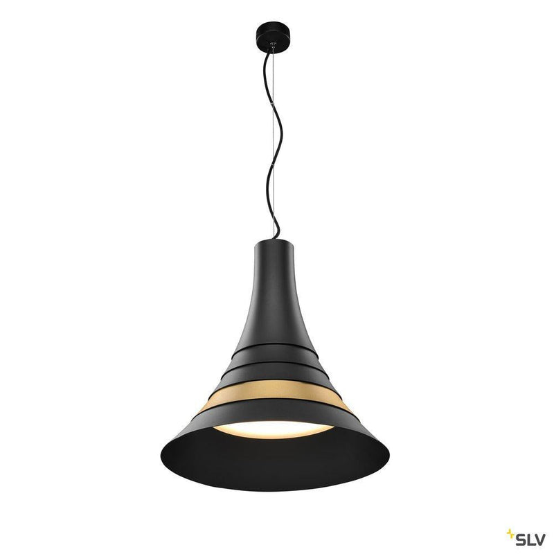 BATO 45 PD, LED Indoor pendant light, black/brass, LED, 2700K