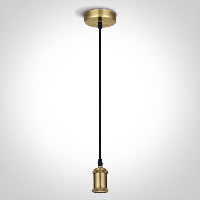 BRUSHED BRASS PENDANT 20W E27.