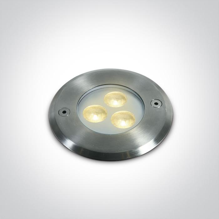 3x1W LED WW SS316 IP68 RECESSED UNDERWATER 24V.