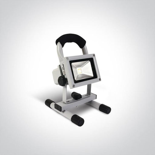 GREY LED 10w CW IP65 RECHARGEABLE 100-240v.