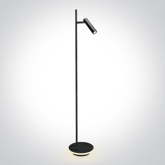 BLACK LED READING 3W + 8W BASE WW FLOOR LAMP IP20 230v.