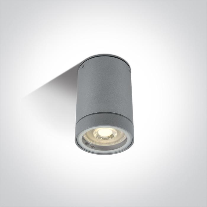 GREY CYLINDER GU10 10w IP54.