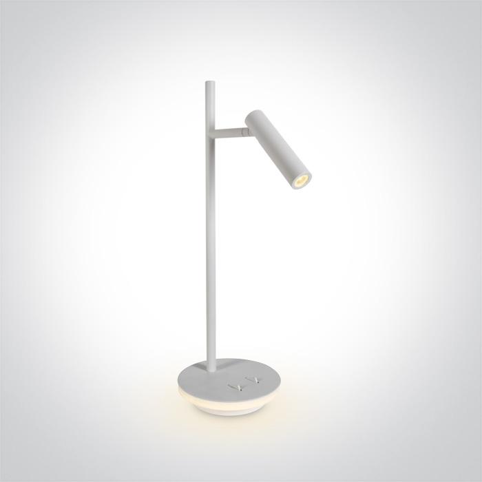 WHITE LED READING 3W + BASE 6W WW TABLE LAMP IP20 230v.