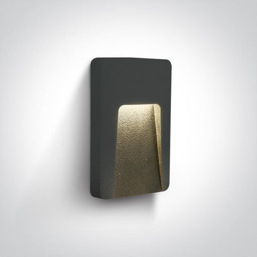 ANTHRACITE LED WALL LIGHT 3W WW DARK LIGHT IP65 230V.