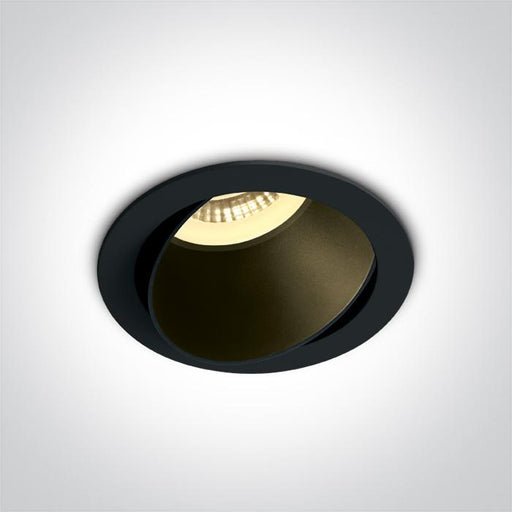 BLACK GU10 10W BLACK REFLECTOR DARK LIGHT ADJUSTABLE.