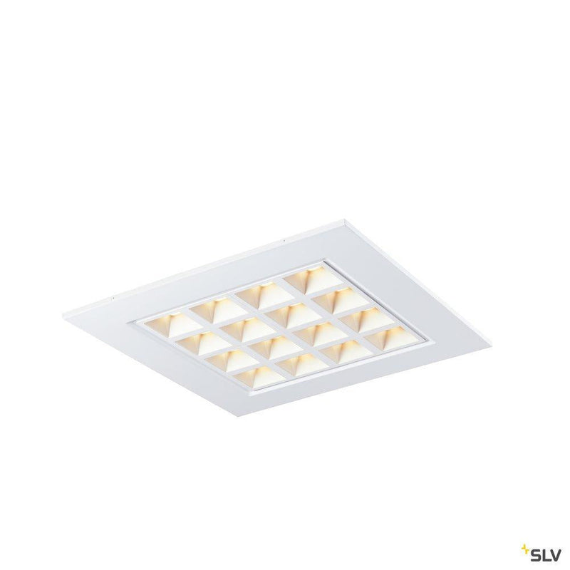 PAVANO 600x600 Indoor LED recessed ceiling light white 3000K UGR<(><<)>16