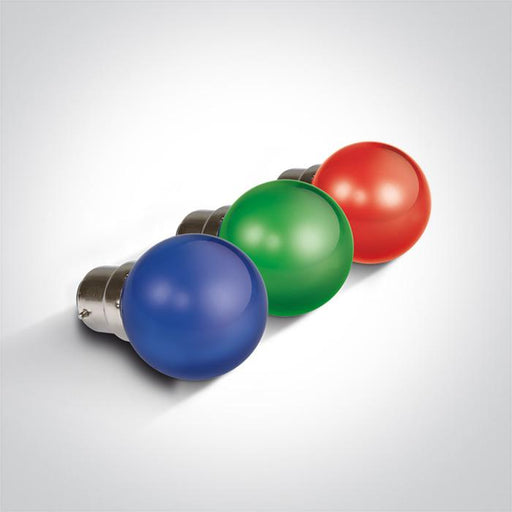 RED LED BALL LAMP 0,5w B22 230v.