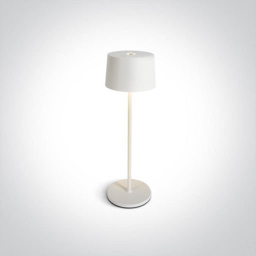 WHITE LED 3,3W WW TABLE LAMP RECHARGEABLE USB SOCKET IP65 DIMMABLE.