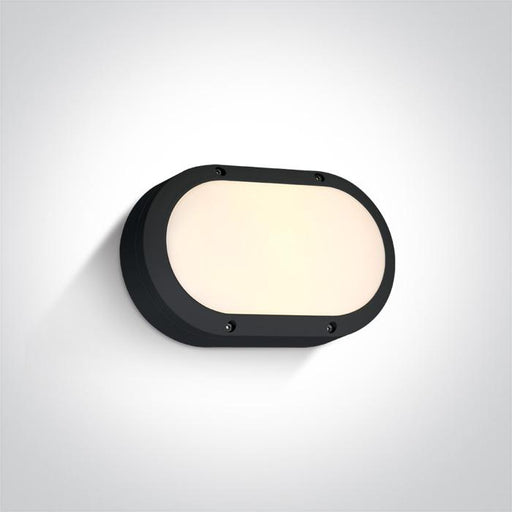 BLACK LED WALL LIGHT 10W WW IP54 230V.