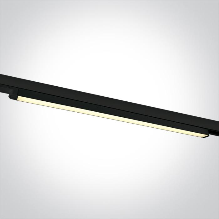 BLACK LED 25W WW LINEAR TRACK LIGHT 100-240V.