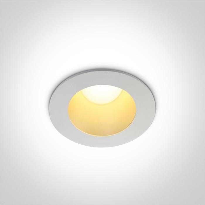 WHITE LED 8W  WW IP20 230V DARK LIGHT BRASS REFLECTOR.