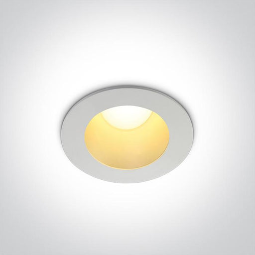 WHITE LED 8W  WW IP20 230V DARK LIGHT BRASS REFLECTOR.