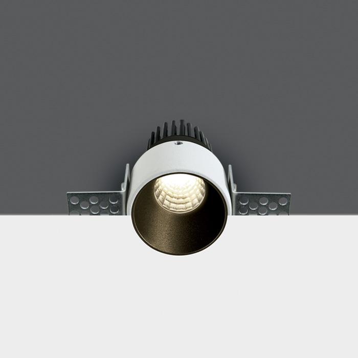 BLACK LED 3w WW 36deg 350mA IP20 DARK LIGHT TRIMLESS.