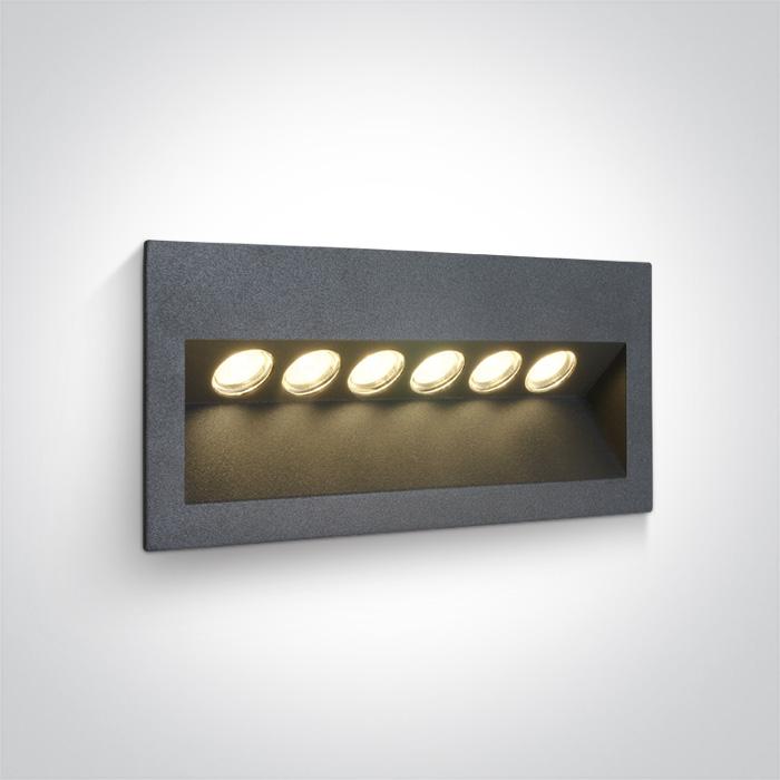 ANTHRACITE IP65 LED 6x1w WW 100-240V.