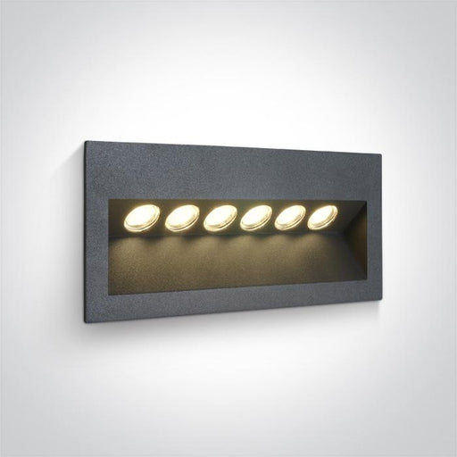 ANTHRACITE IP65 LED 6x1w WW 100-240V.