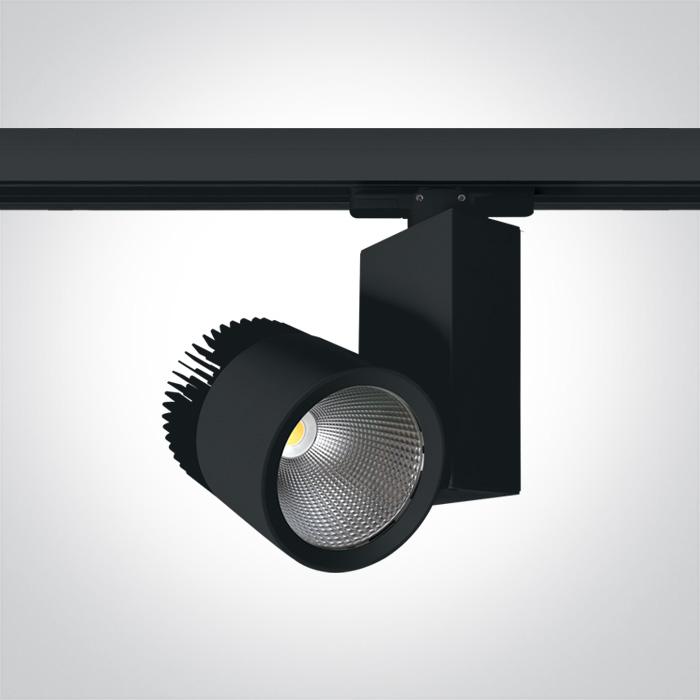 BLACK COB LED 45W WW TRACK SPOT 230V.