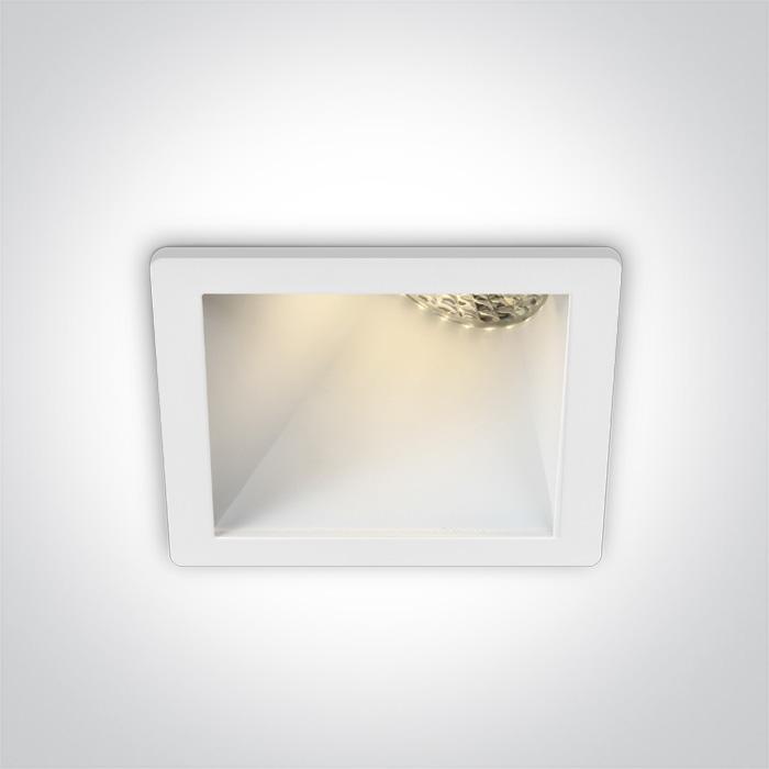 WHITE GU10 10W WHITE REFLECTOR DARK LIGHT ASYMMETRIC.