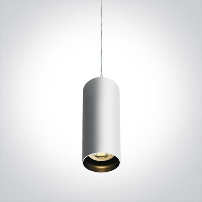 WHITE PENDANT GU10 10W DARK LIGHT.