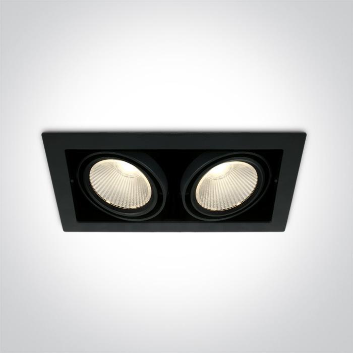 BLACK COB LED 2x30W WW 38deg 230V.