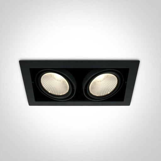 BLACK COB LED 2x30W WW 38deg 230V.