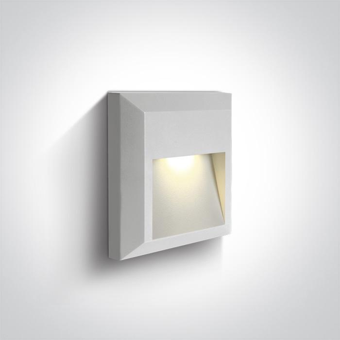 WHITE LED WALL LIGHT 2W WW DARK LIGHT IP65 230V.