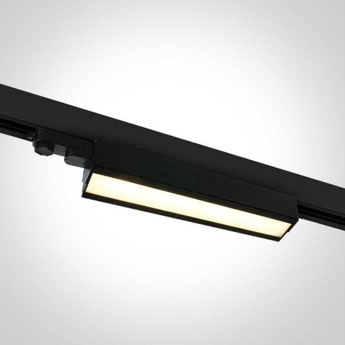 BLACK LED 40W WW LINEAR TRACK LIGHT ADJUSTABLE 230V.