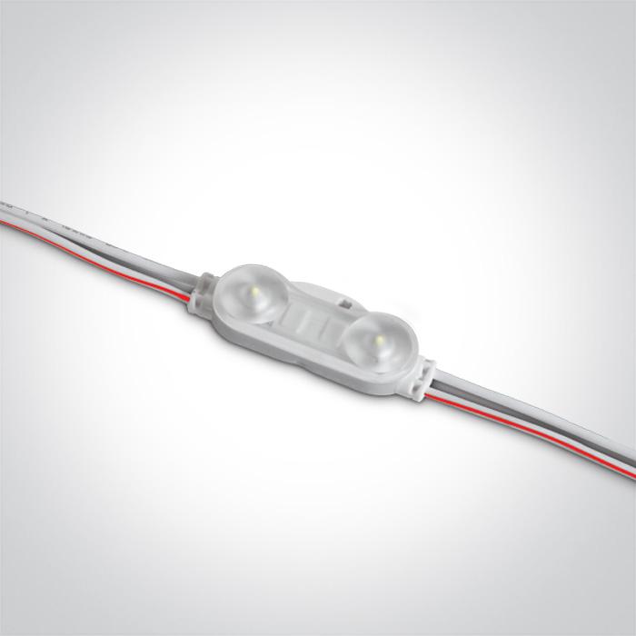 LED IP65 MODULE 2x0,5w 12vDC 6000K CHAIN 50pcs 10m.