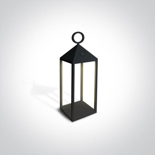 BLACK LED 3w WW IP54 RECHARGEABLE.