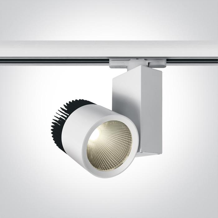 WHITE COB LED 45W WW TRACK SPOT 230v.