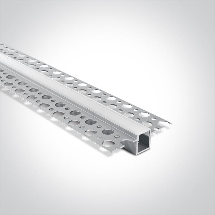 TRIMLESS PROFILE 2m FOR 10mm STRIPS + PC OPAL DIFF.