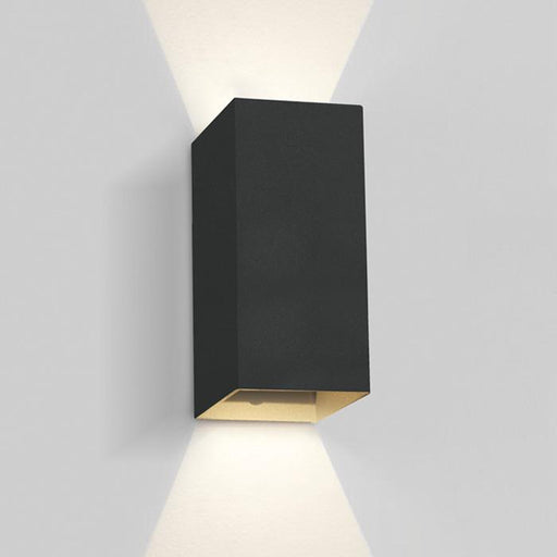 BLACK WALL LED 2x3W WW IP54 DARK LIGHT 100-240V.